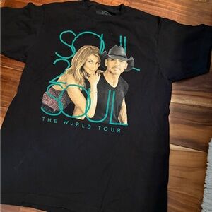 Gildan Black Soul2Soul Tour Tee Tim McGraw faith‎ hill country concert tee 0128